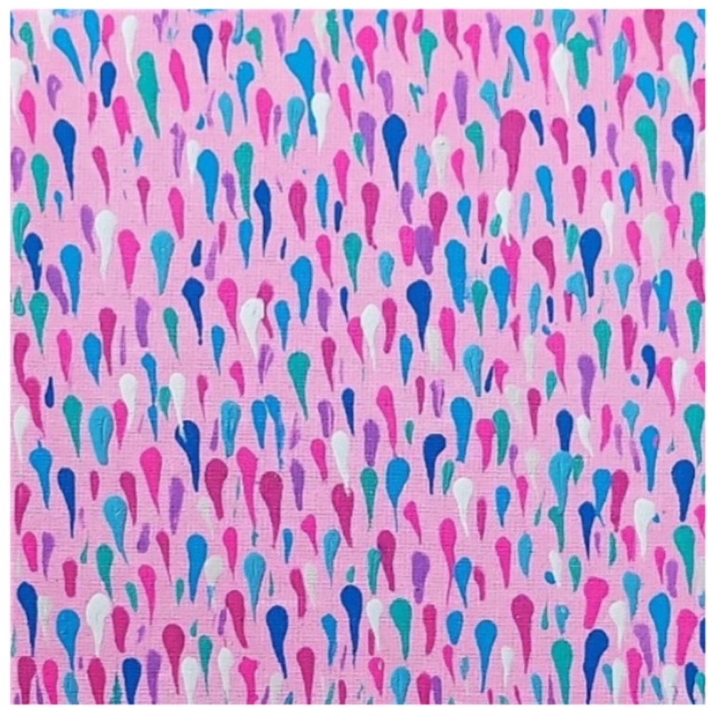 Hand Crafted Abstract Design 12x12 Inches Canvas Picture